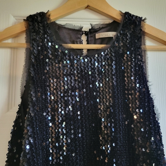 RACHEL RACHEL ROY Swing Sequin Dress Gown Black Size XS Party Formal - Picture 2 of 7